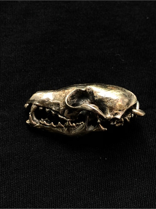 Fire and Bone Jewelry - Fire and Bone White Bronze Fruit Bat Skull Pendant
